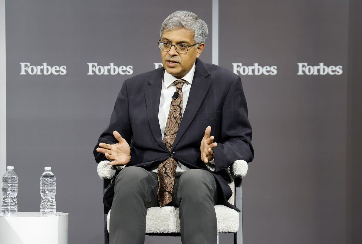 Jay Bhattacharya speaks during the 2023 Forbes Healthcare Summit at Jazz at Lincoln Center on December 05, 2023 in New York City.  ( Taylor Hill/Getty Images)