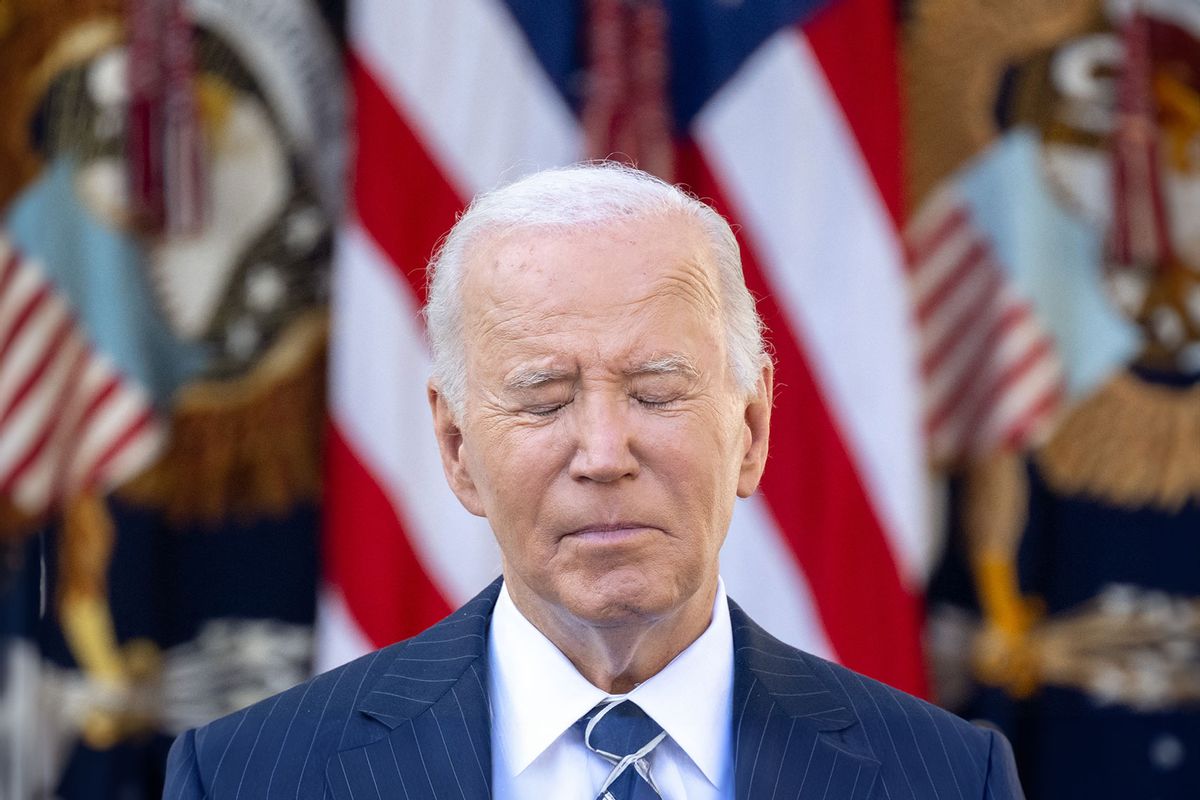 US President Joe Biden addresses the nation from the Rose Garden of the White House in Washington, DC, November 7, 2024, after Donald Trump won the presidential election. (SAUL LOEB/AFP via Getty Images)