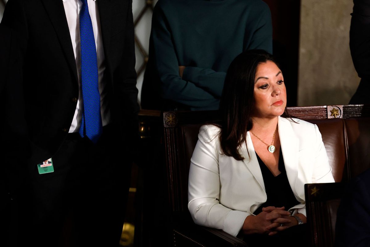 U.S. Lori Chavez-DeRemer (R-OR) listens as the House of Representatives votes for a new Speaker of the House at the U.S. Capitol Building on October 17, 2023 in Washington, DC. (Anna Moneymaker/Getty Images)