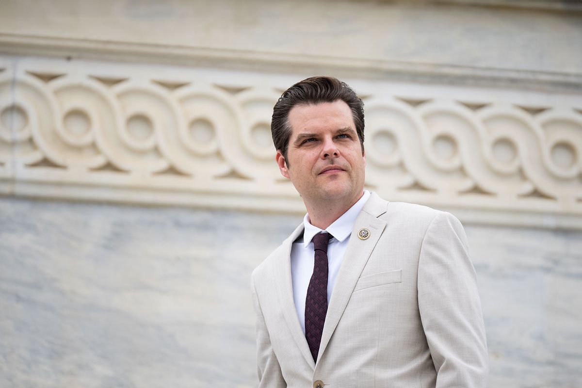 Rep. Matt Gaetz, R-Fla., walks up the House steps of the U.S. Capitol for the last votes of the week on Wednesday, June 5, 2024. (Bill Clark/CQ-Roll Call, Inc via Getty Images)