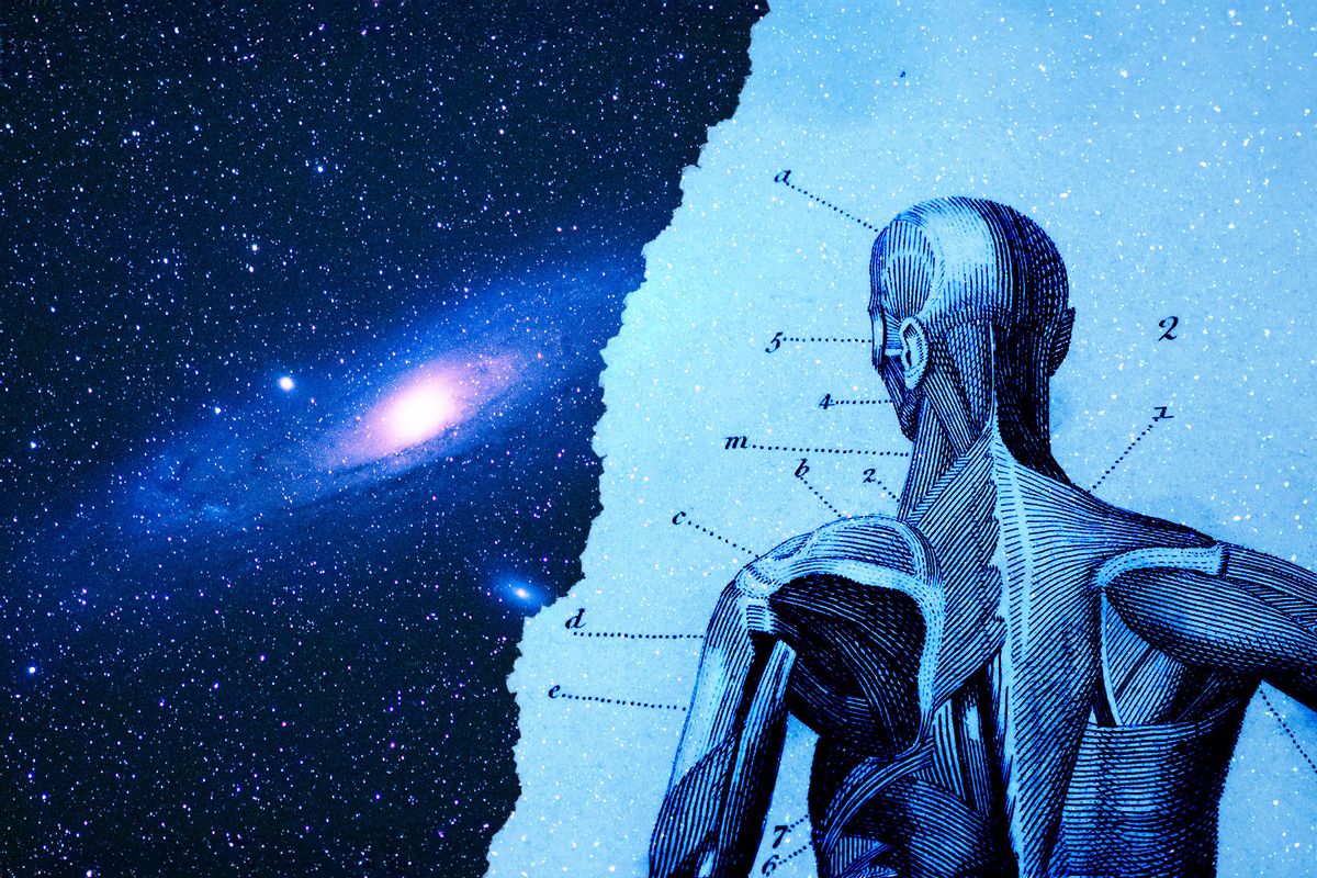 The Andromeda galaxy and an anatomy engraving (Photo illustration by Salon/Getty Images)