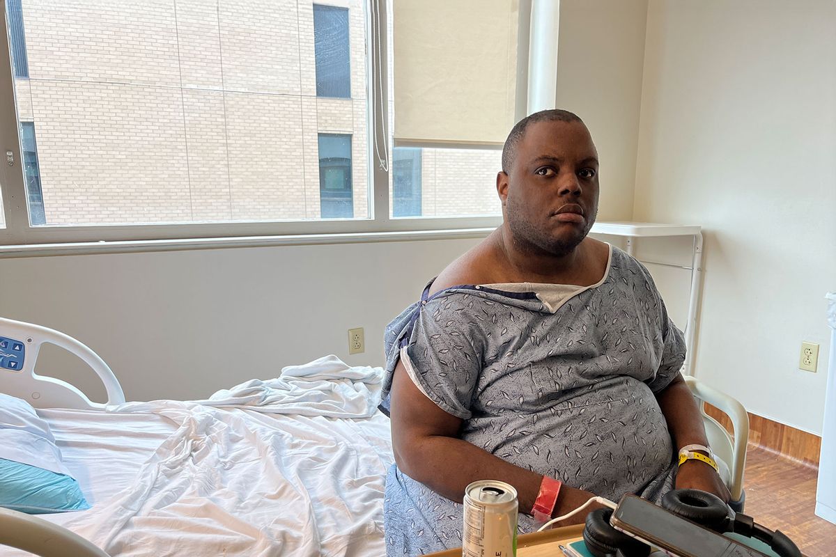 Lloyd Mills spent more than eight months of this year living in a small room at Grady Memorial Hospital in Atlanta. (Sam Whitehead/KFF Health News)