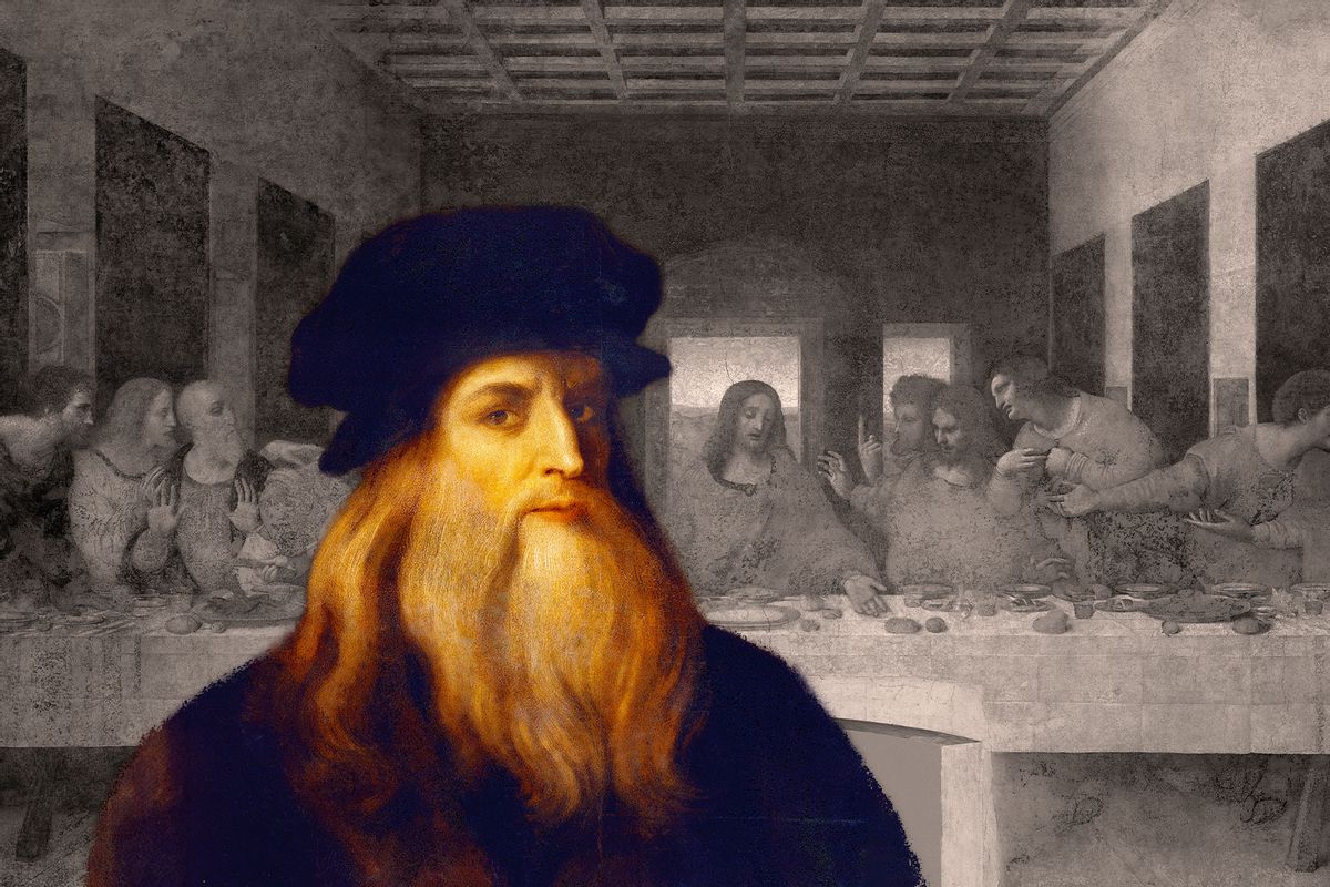 Self portrait by Leonardo Da Vinci and The Last Supper (Photo illustration by Salon/PBS)