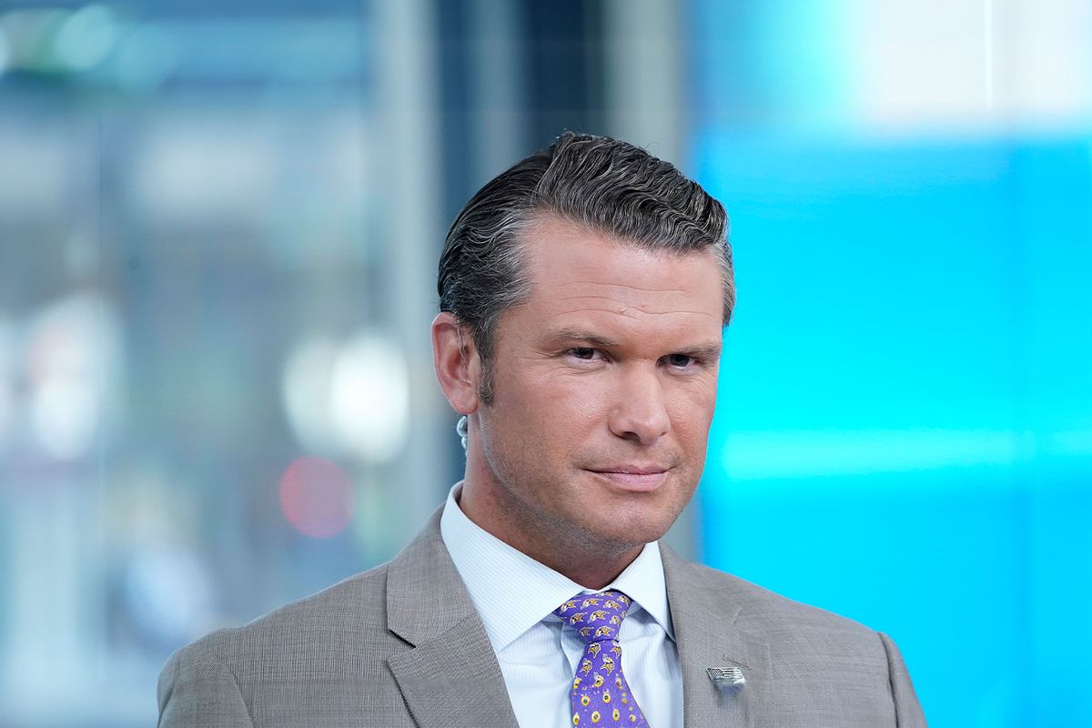 Fox anchor Pete Hegseth interviews entrepreneur and venture capitalist Peter Thiel during "FOX & Friends" at Fox News Channel Studios on August 09, 2019 in New York City. (John Lamparski/Getty Images)