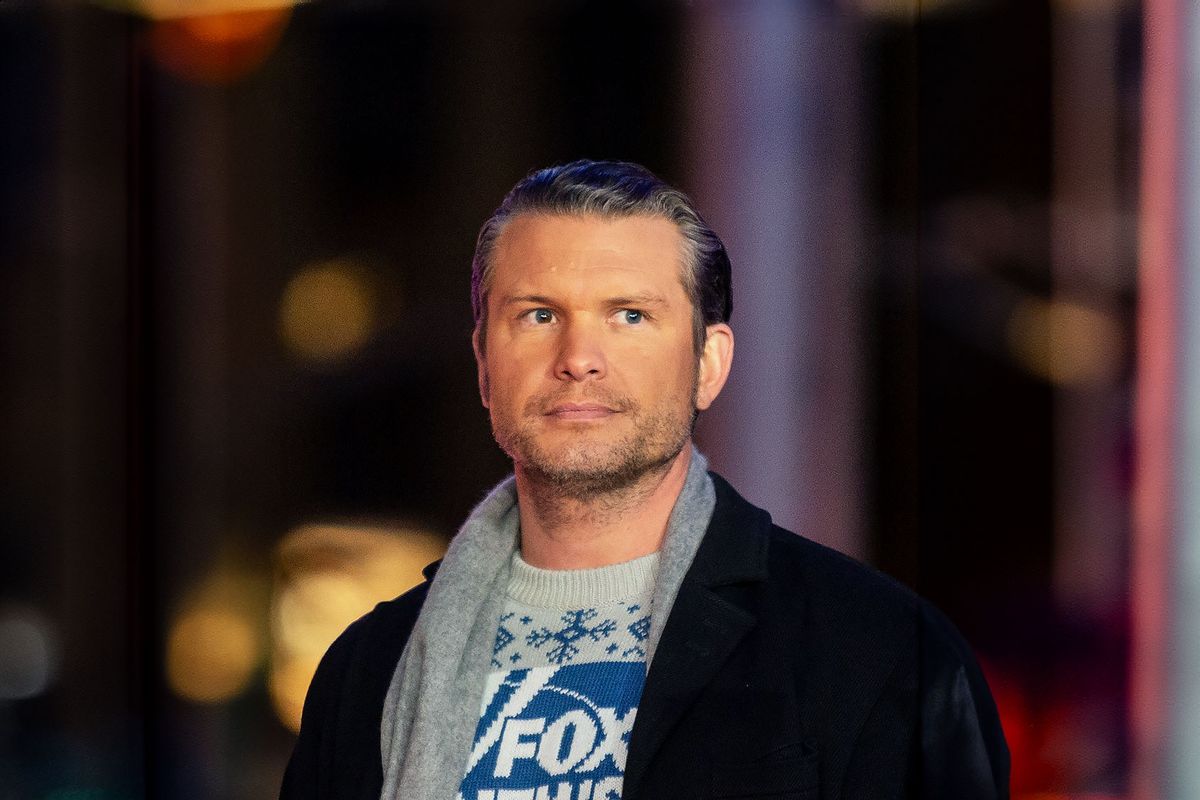 Pete Hegseth attends the new All-American Christmas Tree lighting outside News Corporation at Fox Square on December 9, 2021 in New York City. (Alexi Rosenfeld/Getty Images)