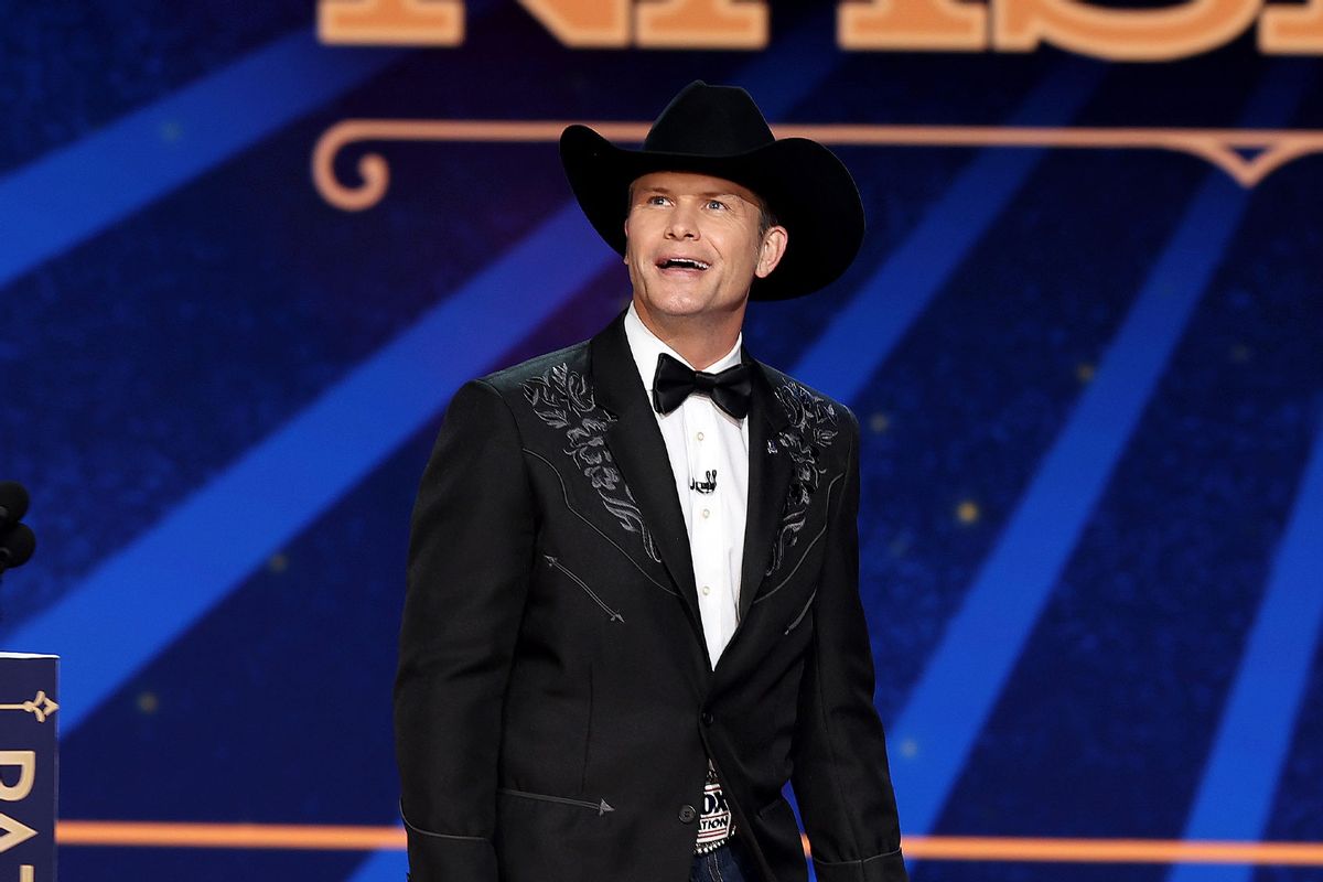 Pete Hegseth speaks onstage during the 2023 FOX Nation Patriot Awards at The Grand Ole Opry on November 16, 2023 in Nashville, Tennessee. (Terry Wyatt/Getty Images)