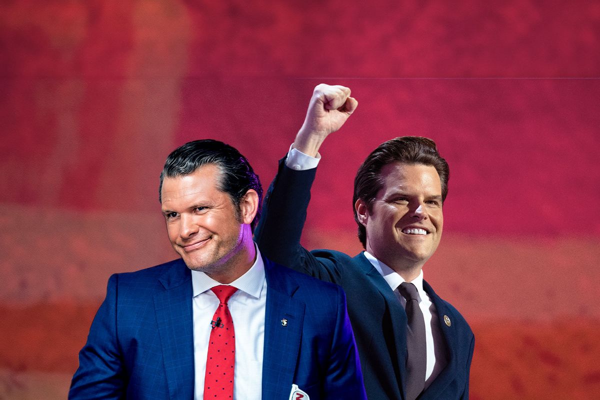 Pete Hegseth and Matt Gaetz (Photo illustration by Salon/Getty Images)