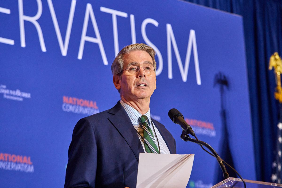 Scott Bessent speaks at the National Conservative Conference in Washington D.C., Wednesday, July 10, 2024. (Dominic Gwinn/Getty Images)