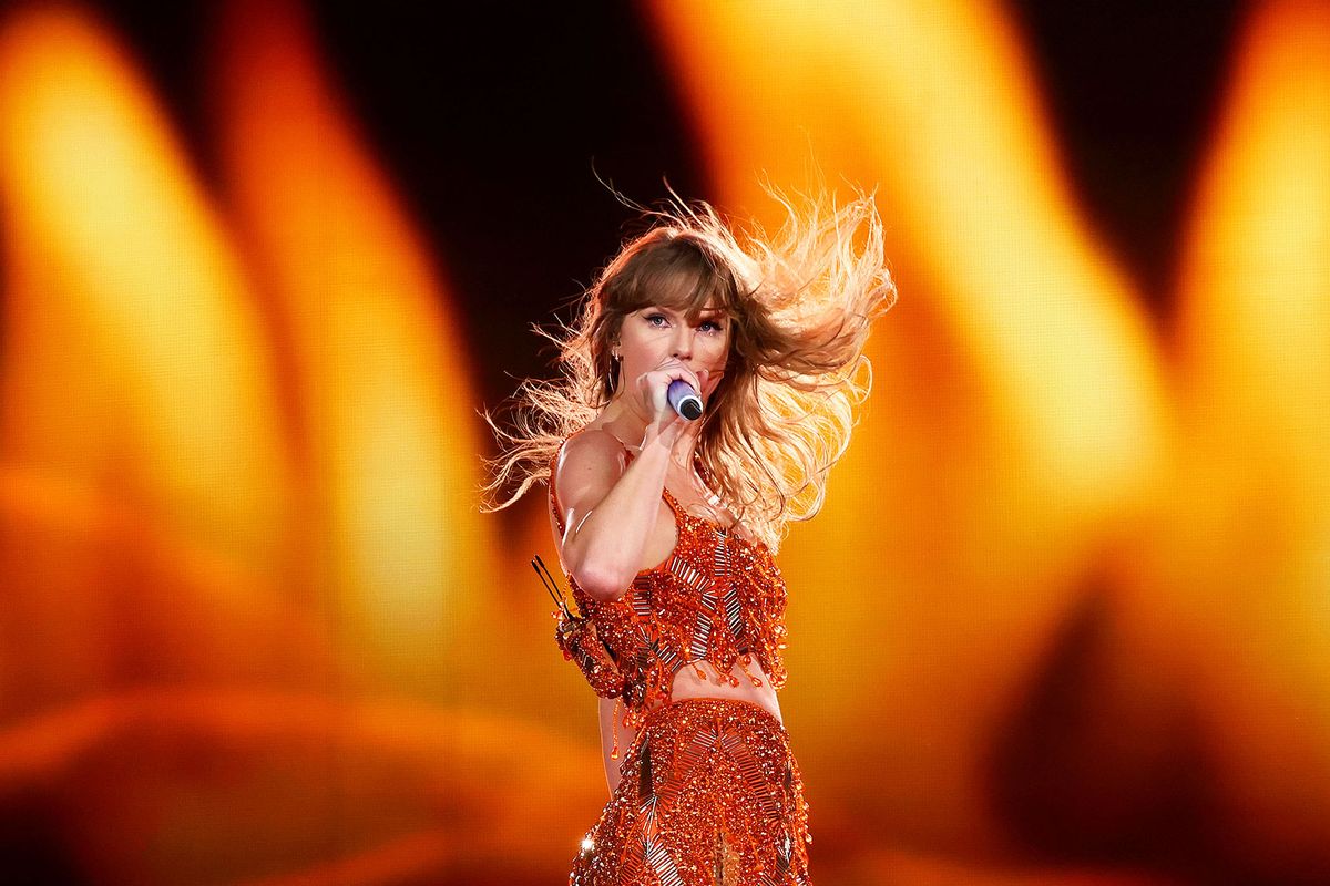 Taylor Swift performs at Melbourne Cricket Ground on February 16, 2024 in Melbourne, Australia. (Graham Denholm/TAS24/Getty Images for TAS Rights Management)