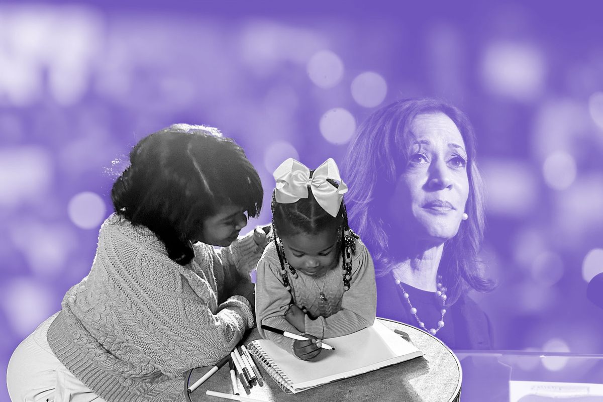 Author's wife and daughter, and Kamala Harris (Photo illustration by Salon/Getty Images/ D. Watkins)