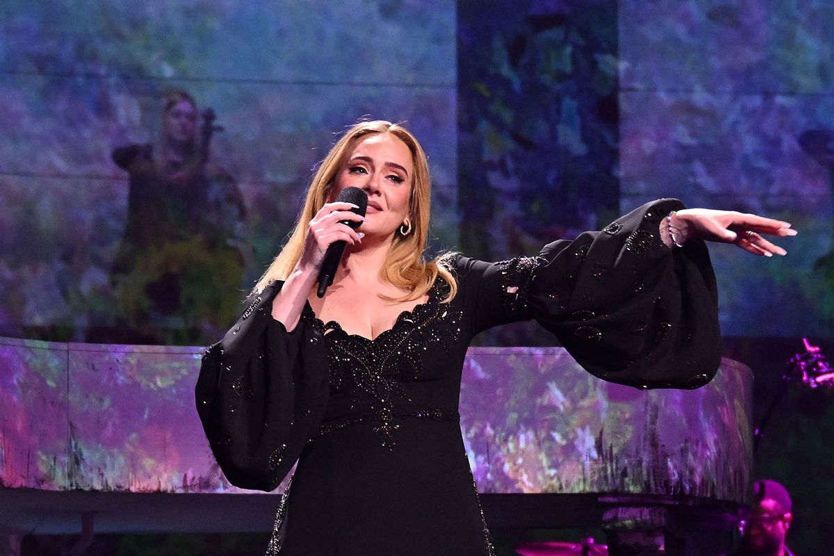 Adele performs during her final Las Vegas residency show "Weekends with Adele", at The Colosseum at Caesars Palace on November 23, 2024 in Las Vegas, Nevada. (Denise Truscello/Getty Images for AD)