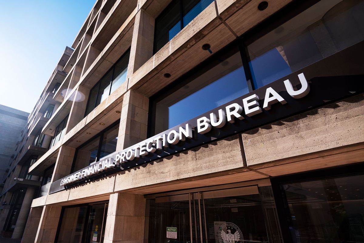 The Consumer Financial Protection Bureau building in Washington on Monday, March 29, 2021. (Bill Clark/CQ-Roll Call, Inc via Getty Images)