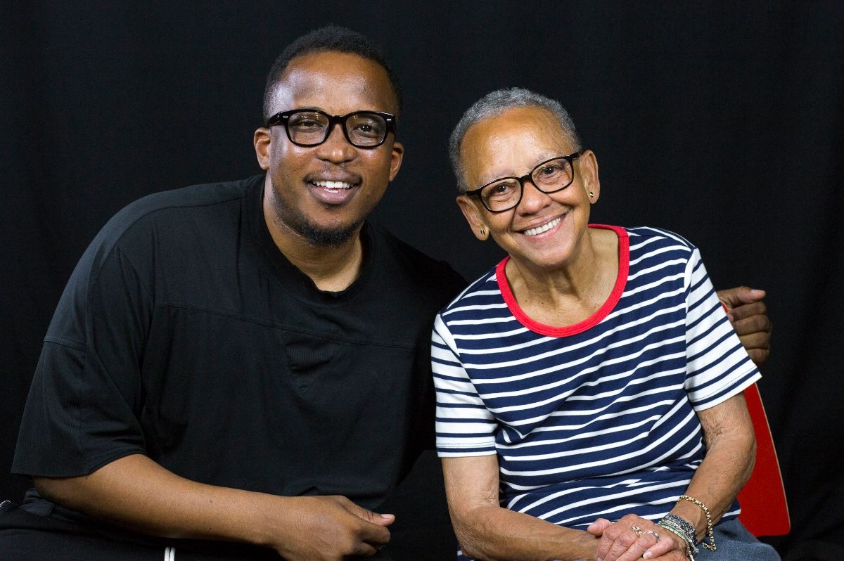 When D Watkins met Nikki Giovanni, Salon TV studios in 2017 (Peter Cooper/Salon)