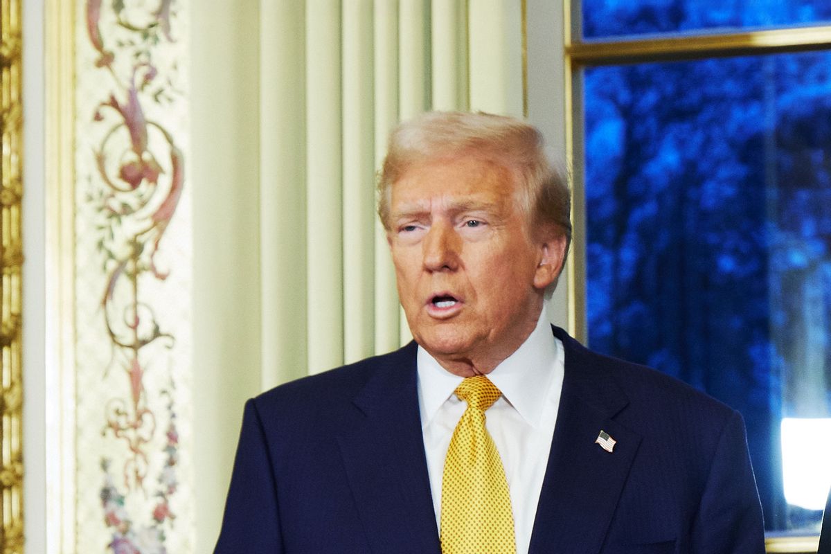 President-Elect Donald Trump at the Elysee Palace on December 7, 2024 in Paris, France. (Oleg Nikishin/Getty Images)