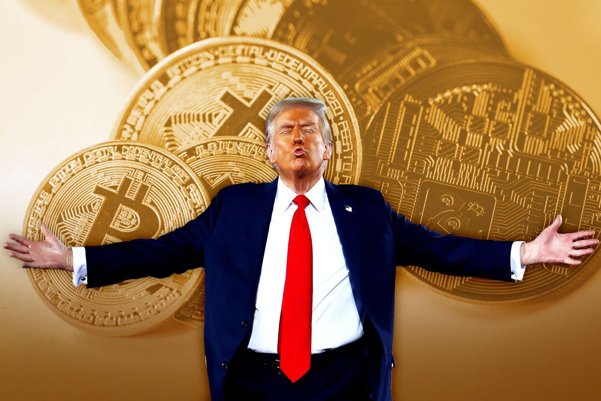 Donald Trump and Cryptocurrency (Photo illustration by Salon/Getty Images)