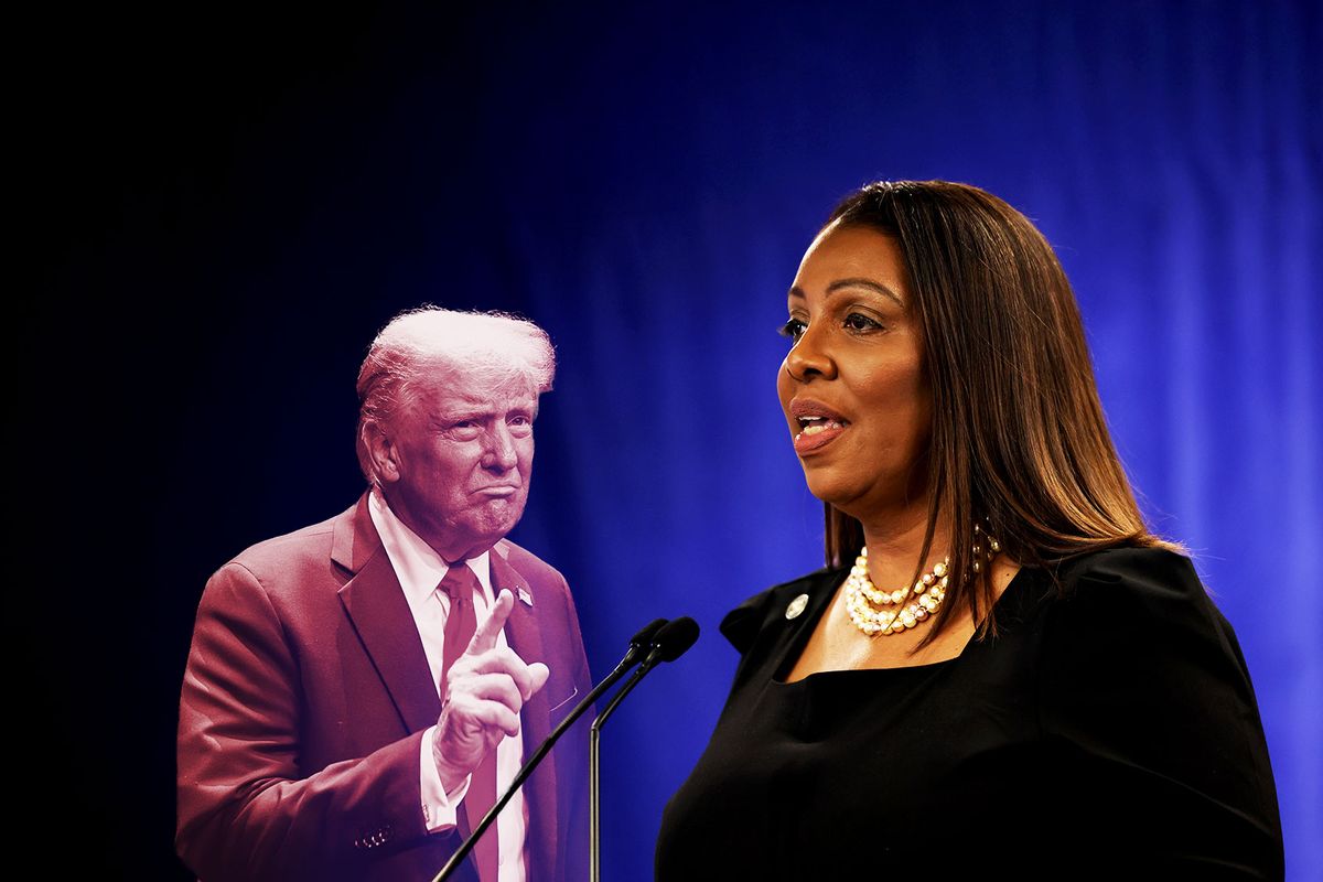 Donald Trump and Letitia James (Photo illustration by Salon/Getty Images)