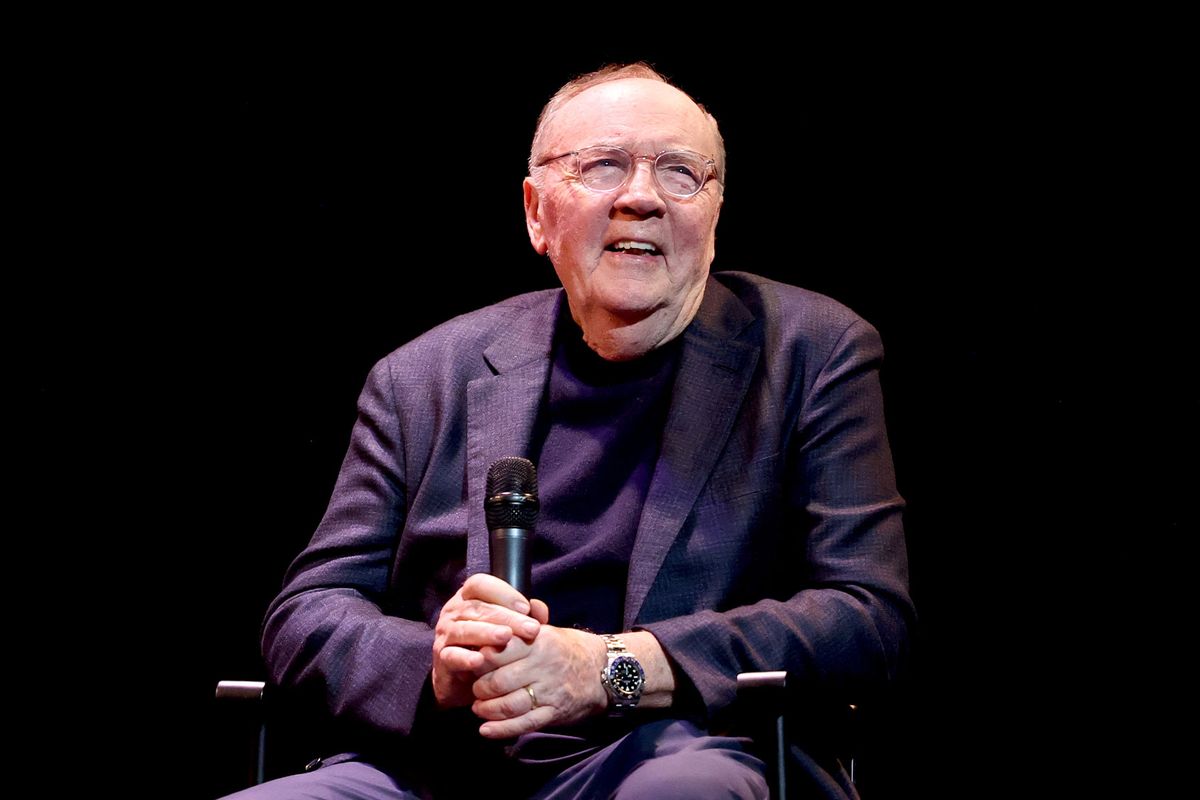 James Patterson speaks onstage at the Prime Video x Crime Com Present An Advance Screening Of "Cross" at Florence Gould Hall Theater on October 24, 2024 in New York City. (Jamie McCarthy/Getty Images for Prime Video)