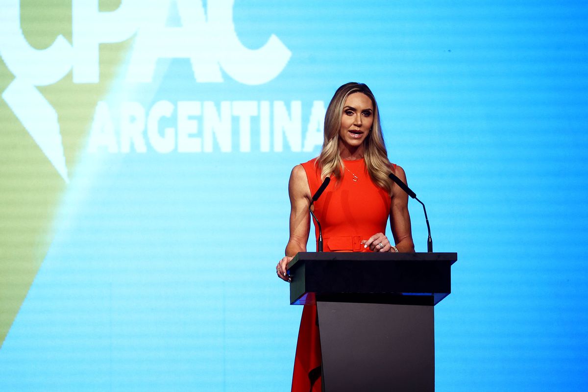 Vice-president of the Republican National Committee Lara Trump speaks during the Conservative Political Action Conference (CPAC) Argentina 2024 on December 04, 2024 in Buenos Aires, Argentina. (Tomas Cuesta/Getty Images)