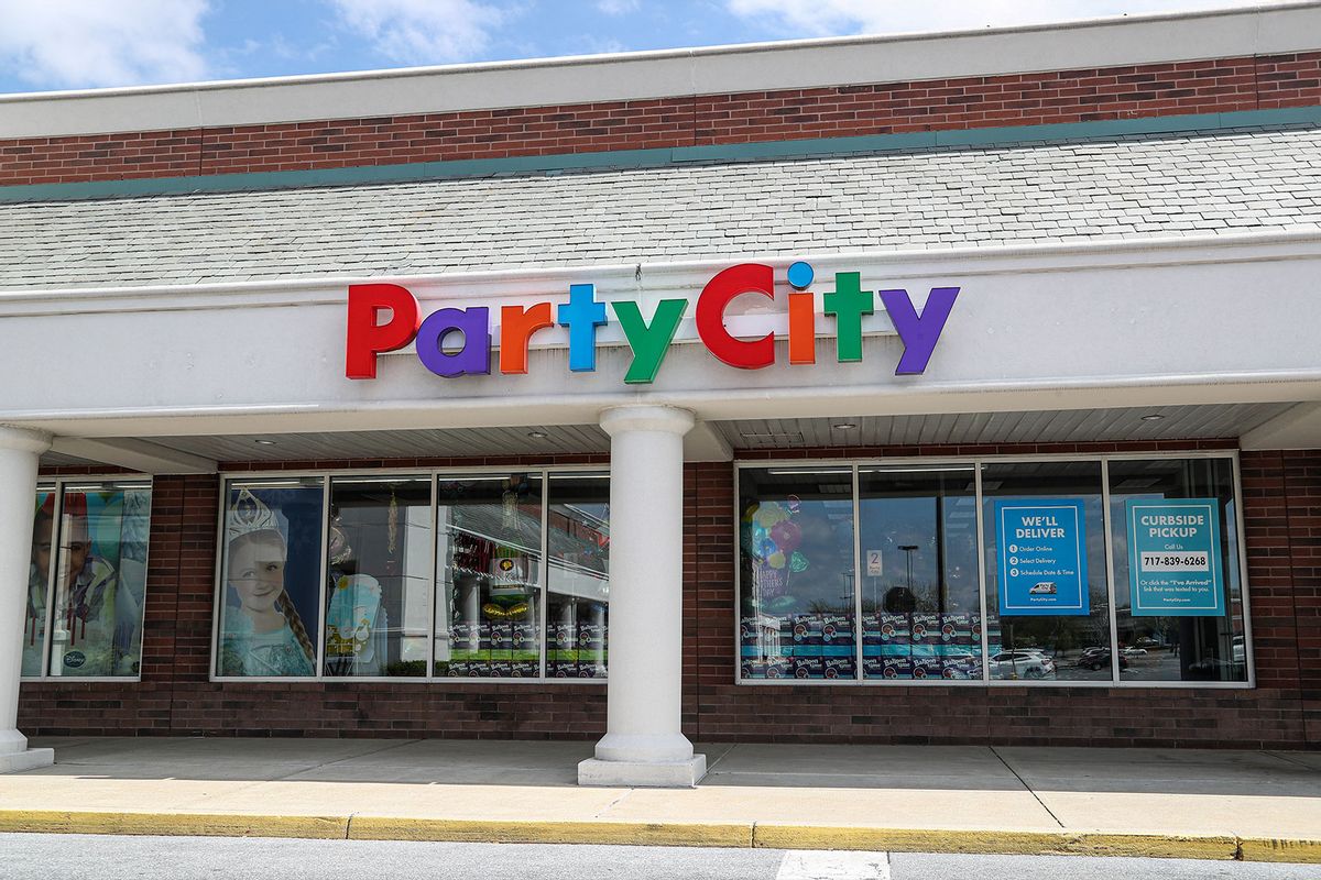 An exterior view of the Party City party supplies store at the Paxton Towne Centre near Harrisburg. (Paul Weaver/SOPA Images/LightRocket via Getty Images)