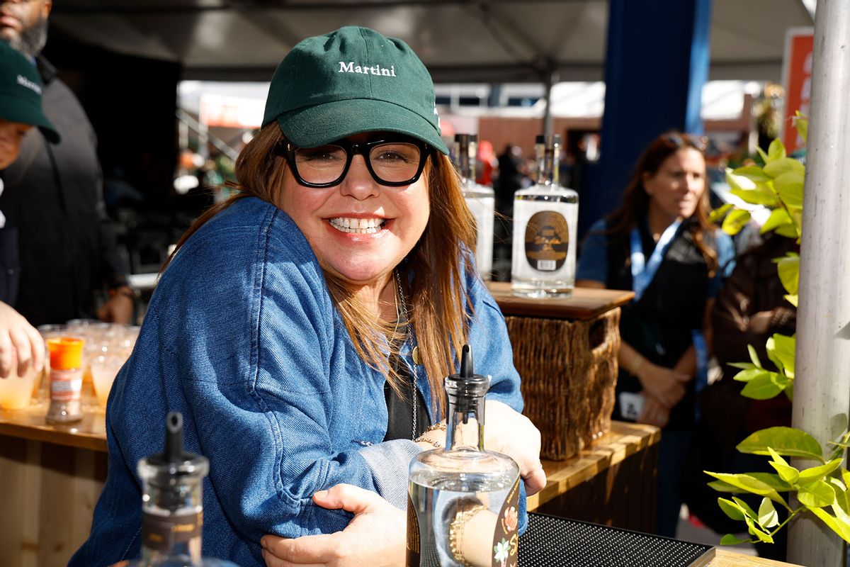 Rachael Ray visits Staple Gin boothduring the Food Network New York City Wine & Food Festival presented by Capital One - Grand Tasting featuring Culinary Demonstrations at Pier 76 on October 15, 2023 in New York City. (John Lamparski/Getty Images for NYCWFF)