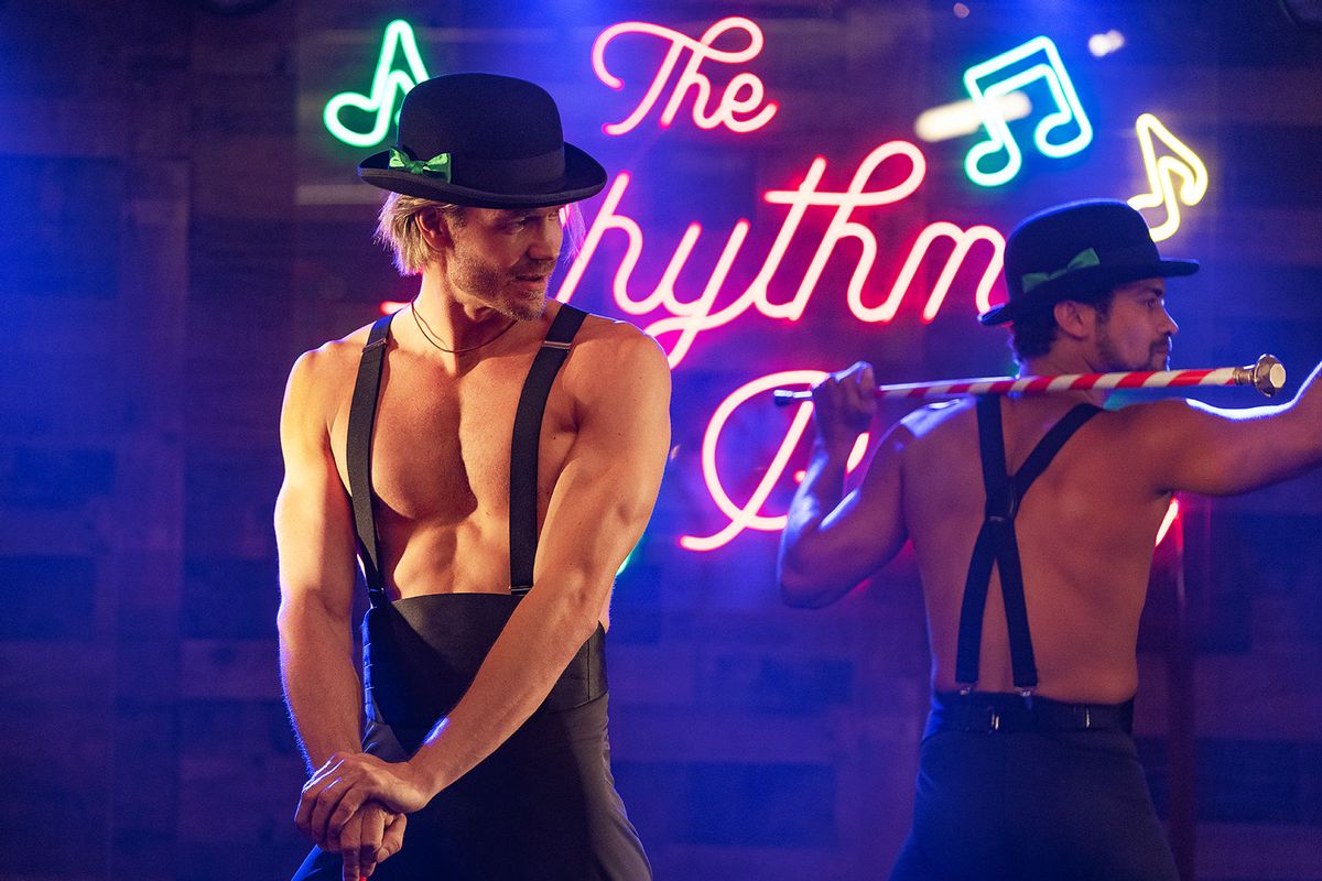 Chad Michael Murray and Hector David Jr. in "The Merry Gentlemen" (Netflix)