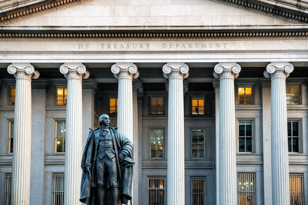 U.S. Treasury building (John Greim/LightRocket via Getty Images)