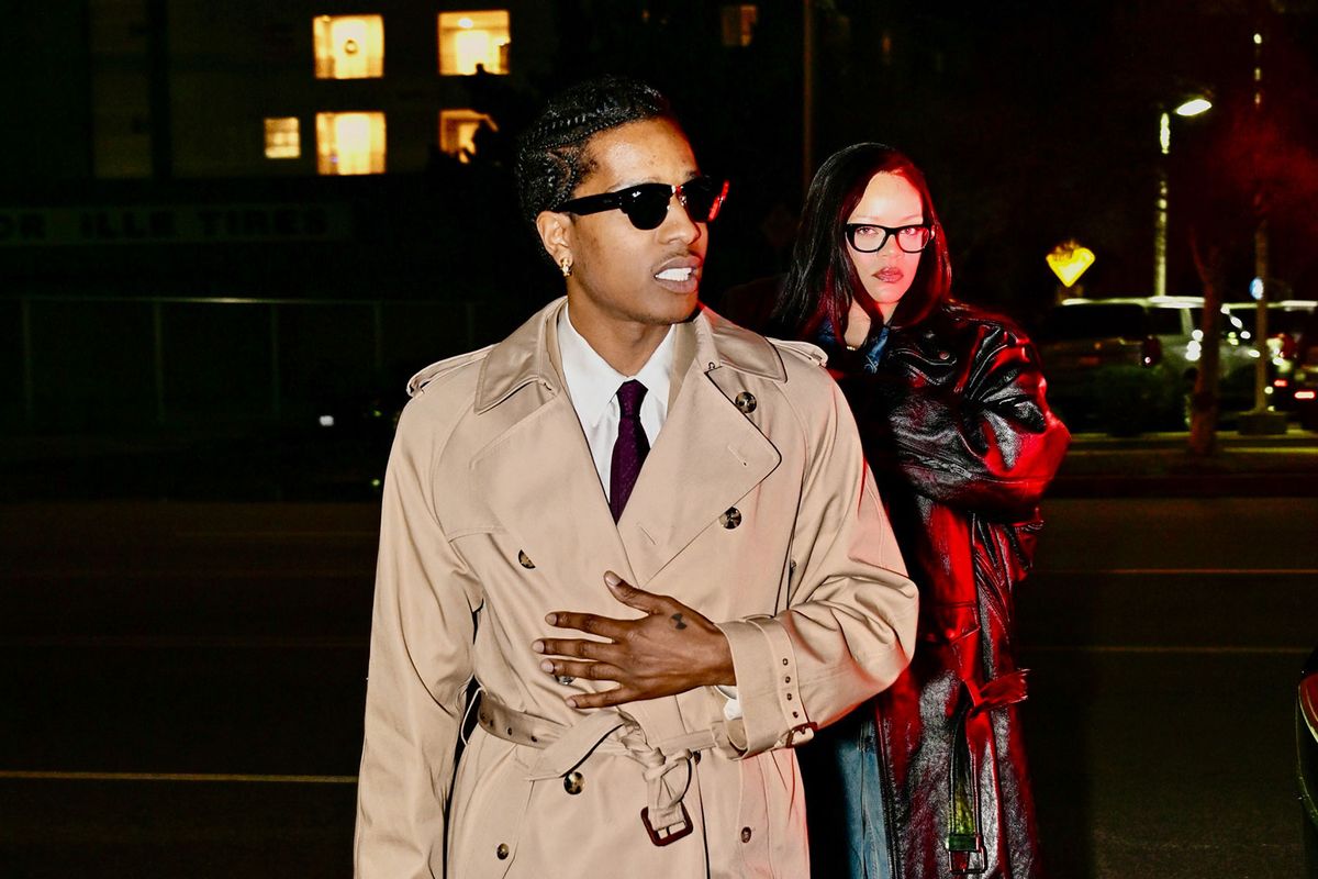 ASAP Rocky and Rihanna are seen on January 28, 2025 in Los Angeles, California. (DUTCH/Bauer-Griffin/GC Images/Getty Images)