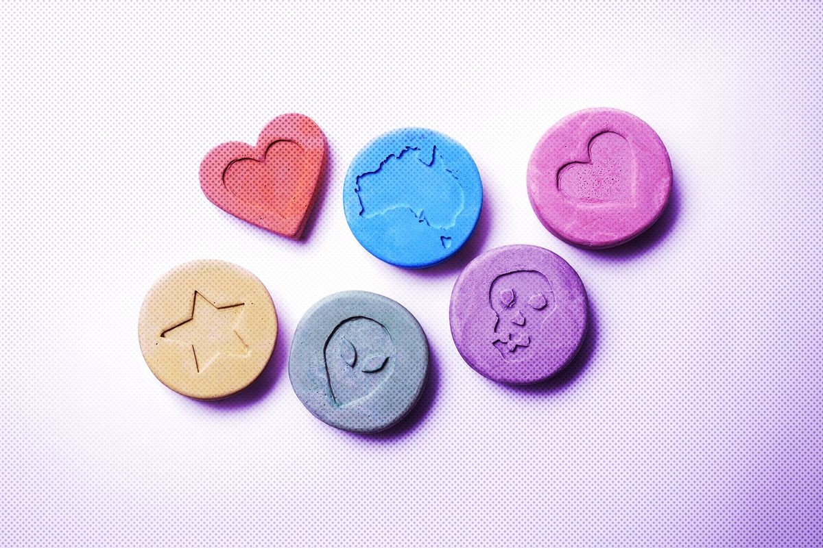 Ecstasy tablets, with an imprint of the country of Australia  (Photo illustration by Salon/Getty Images)