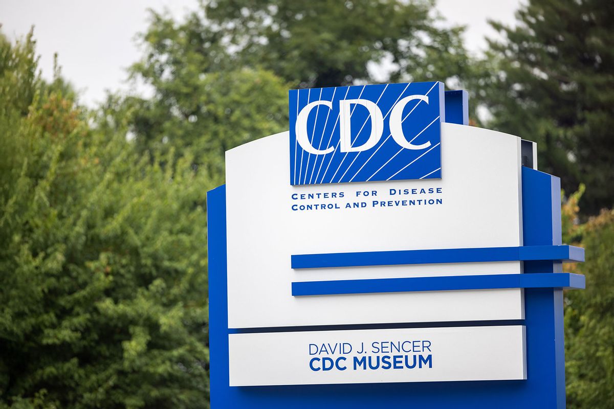 A view of the sign of Center for Disease Control headquarters is seen in Atlanta, Georgia, United States on August 06, 2022. (Nathan Posner/Anadolu Agency via Getty Images)