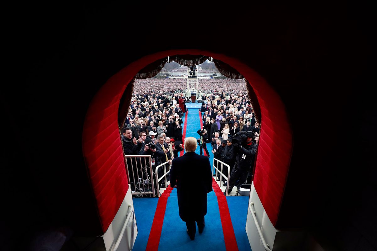 President-elect Donald J. Trump arrive at the inauguration of Donald J. Trump at the United States Capitol on January 20, 2017 in Washington, DC. (Doug Mills - Pool/Getty Images)