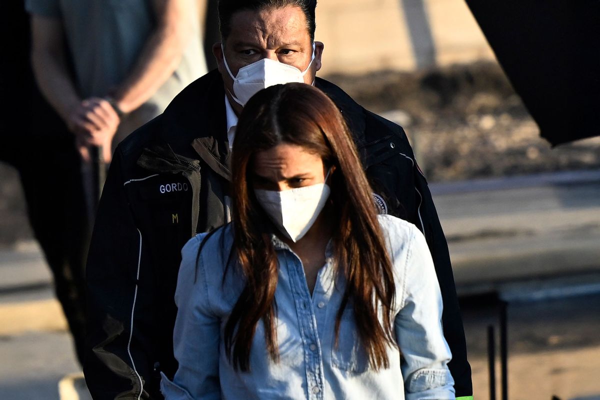 Meghan Markle, Duchess of Sussex member of the British royal family with mayor of Pasadena Victor Gordo at a home at 2858 Highview Ave. and Altadena Dr. that was destroyed during the Eaton Fire in Altadena on Friday, January 10, 2025. (Keith Birmingham/MediaNews Group/Pasadena Star-News via Getty Images)