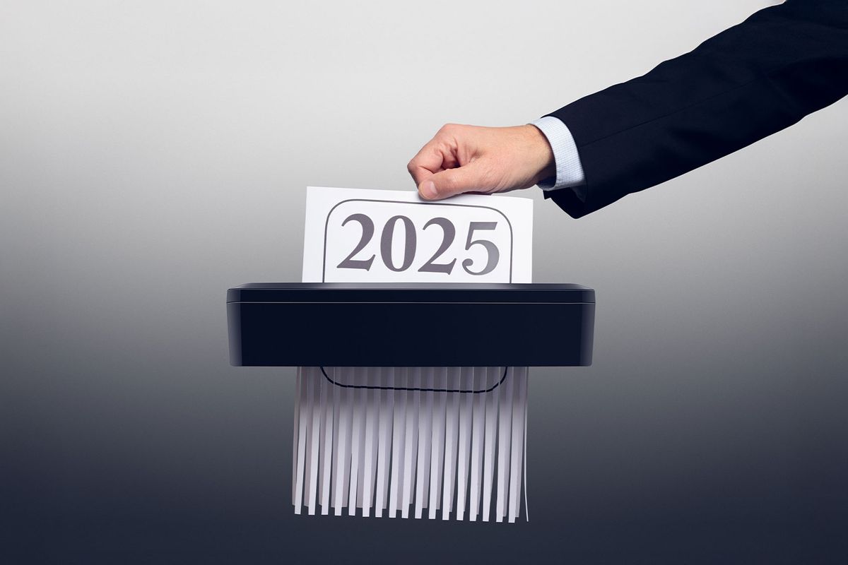 Putting 2025 through the shredder (Photo illustration by Salon/Getty Images/Christopher Ames)