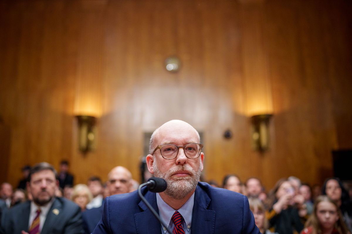 U.S. President-elect Donald Trump's nominee for Office of Management and Budget Director Russell Vought arrives for a Senate Homeland Security and Governmental Affairs confirmation hearing on Capitol Hill on January 15, 2025 in Washington, DC. (Andrew Harnik/Getty Images)