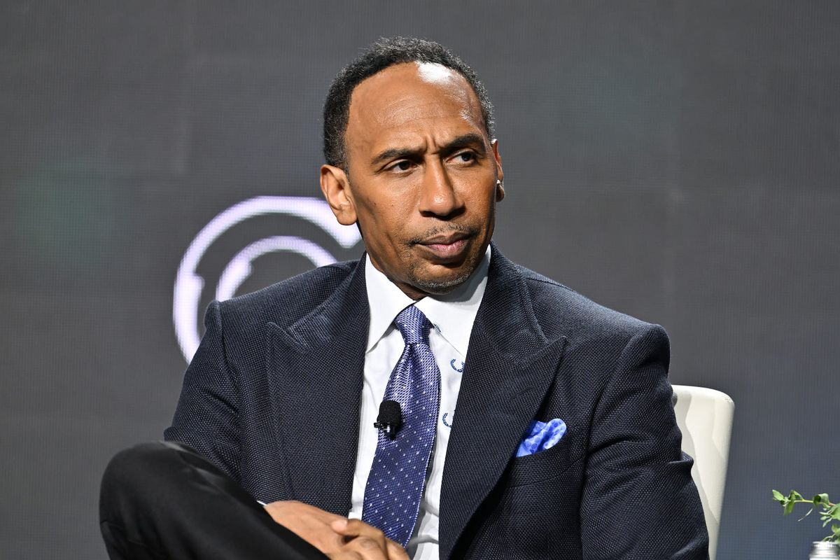  Stephen A. Smith speaks onstage during 2024 HOPE Global Forum. (Photo by Paras Griffin/Getty Images)