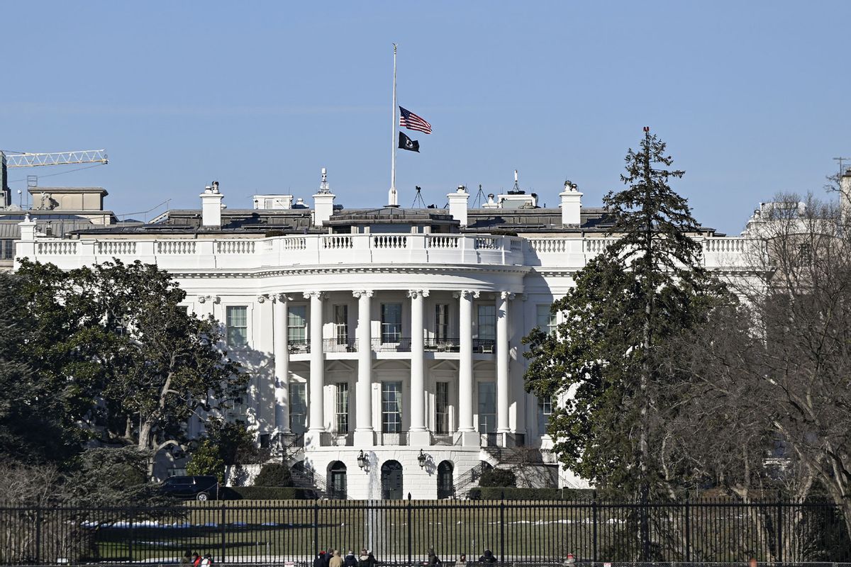 The White House is seen in Washington D.C., United States on January 22, 2025. (Celal Gunes/Anadolu via Getty Images)