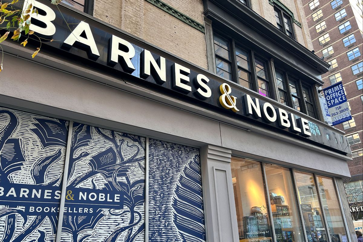 Barnes & Noble store signs on Upper East Side, Manhattan, New York City. (Lindsey Nicholson/UCG/Universal Images Group via Getty Images)