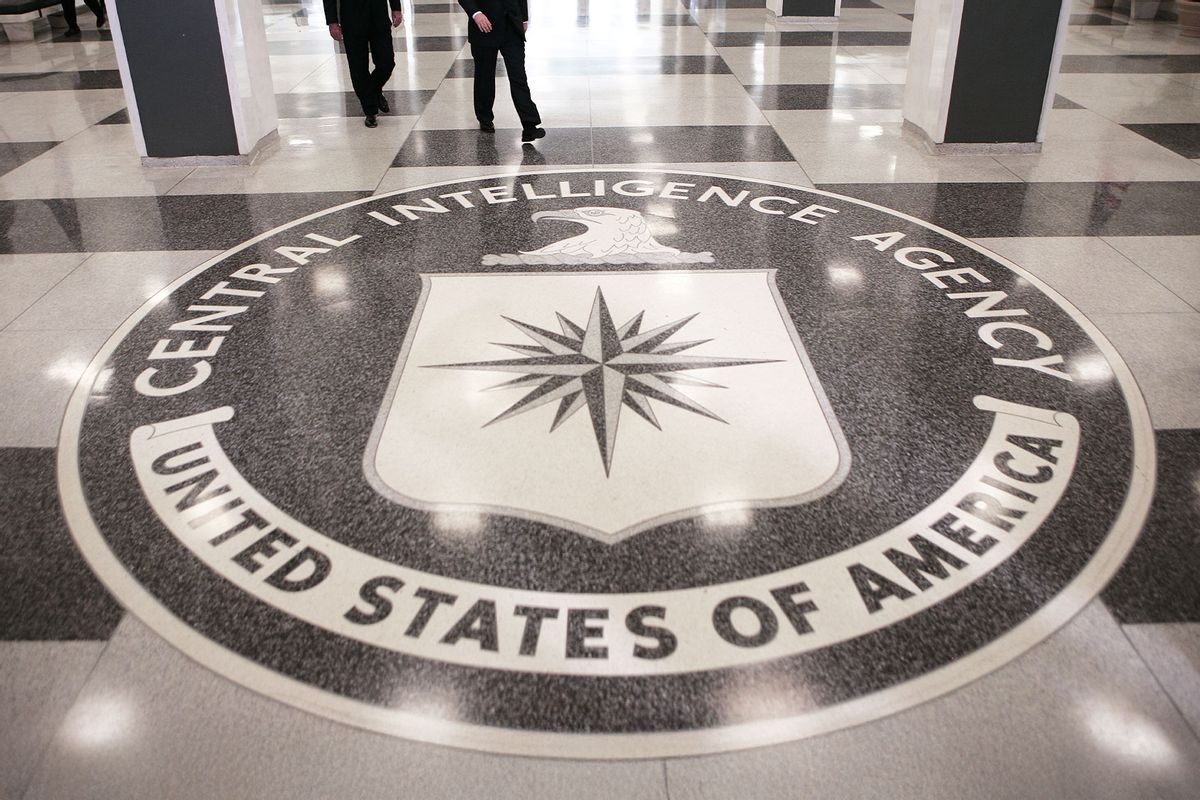 The Central Intelligence Agency (CIA) seal is displayed in the lobby of CIA Headquarters in Langley, Virginia. (Brooks Kraft LLC/Corbis via Getty Images)