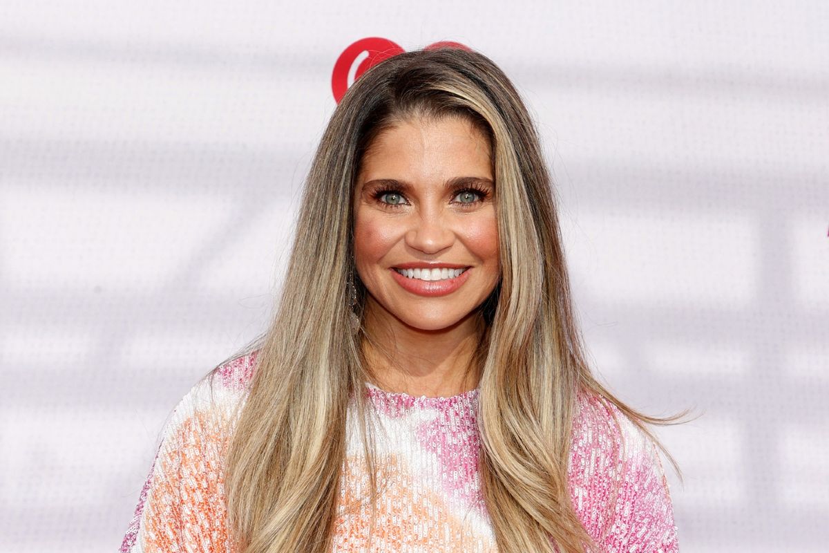 Danielle Fishel arrives to attend iHeartRadio's KIIS FM Wango Tango at The Dignity Health Sports Park in Los Angeles on June 4, 2022. (MICHAEL TRAN/AFP via Getty Images)