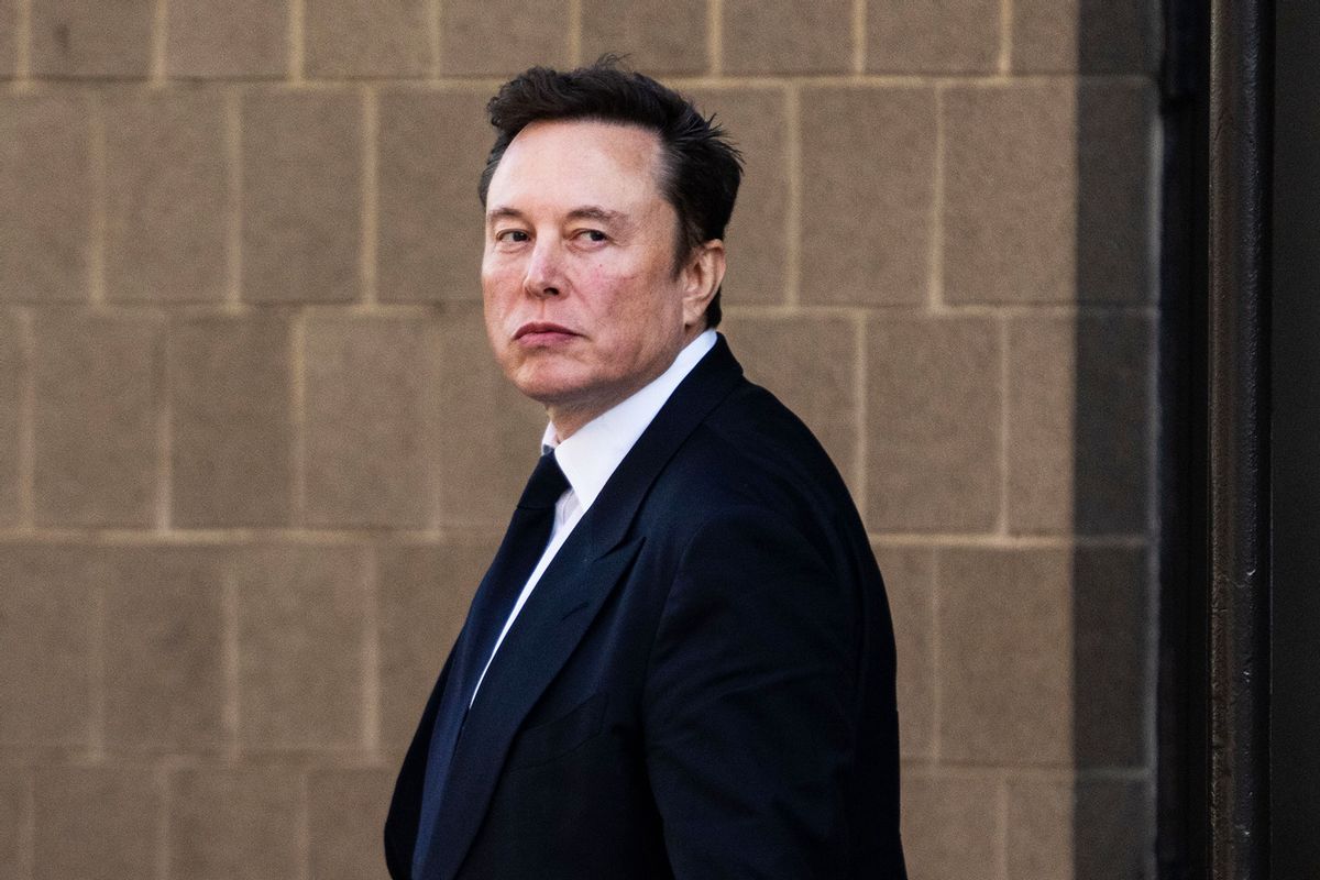 Elon Musk departs the Hyatt Regency Capitol Hill where President-elect Donald Trump spoke to House Republicans on November 13, 2024 in Washington, DC. (Kent Nishimura/Getty Images)