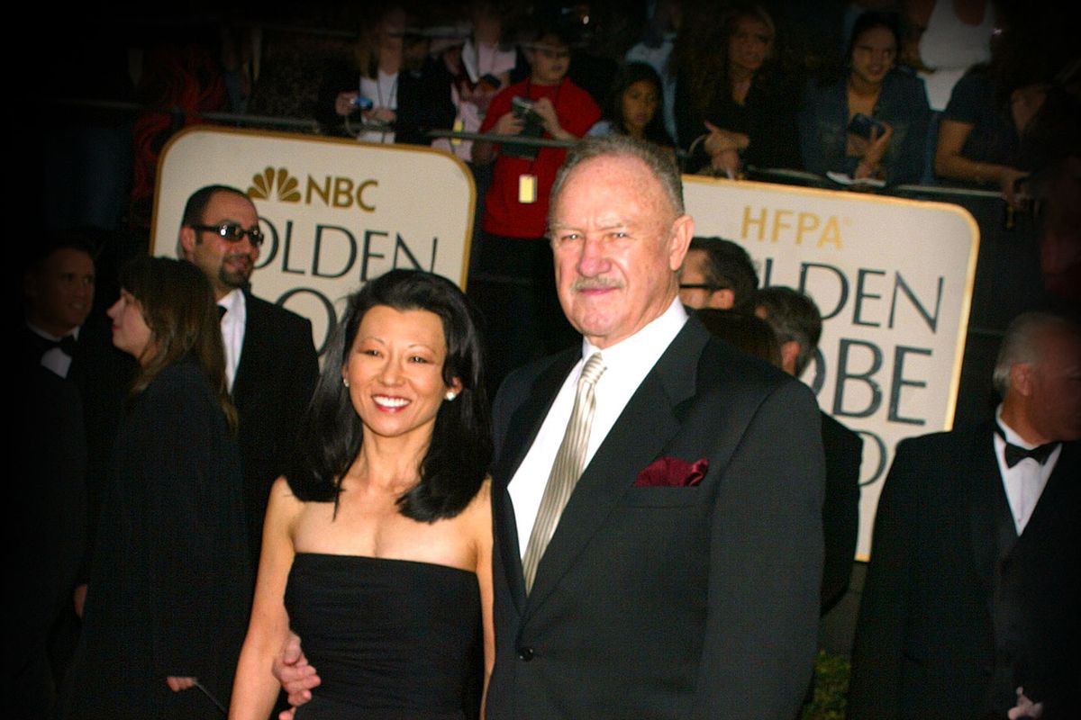 Gene Hackman & wife Betsy Arakawa during The 60th Annual Golden Globe Awards - Arrivals at The Beverly Hilton Hotel in Beverly Hills, California, United States. (Jeffrey Mayer/WireImage/Getty Images)