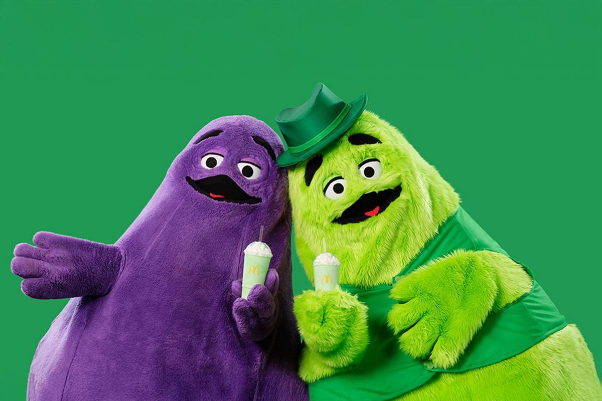 Grimace and his uncle (Courtesy of McDonald's)