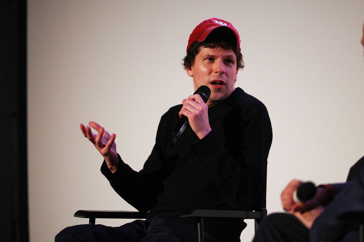 Jesse Eisenberg speaks onstage during a Screening of Searchlight Pictures' "A Real Pain" at Curzon Soho on February 01, 2025 in London, England. (Tim P. Whitby/Getty Images for The Walt Disney Company Limited)