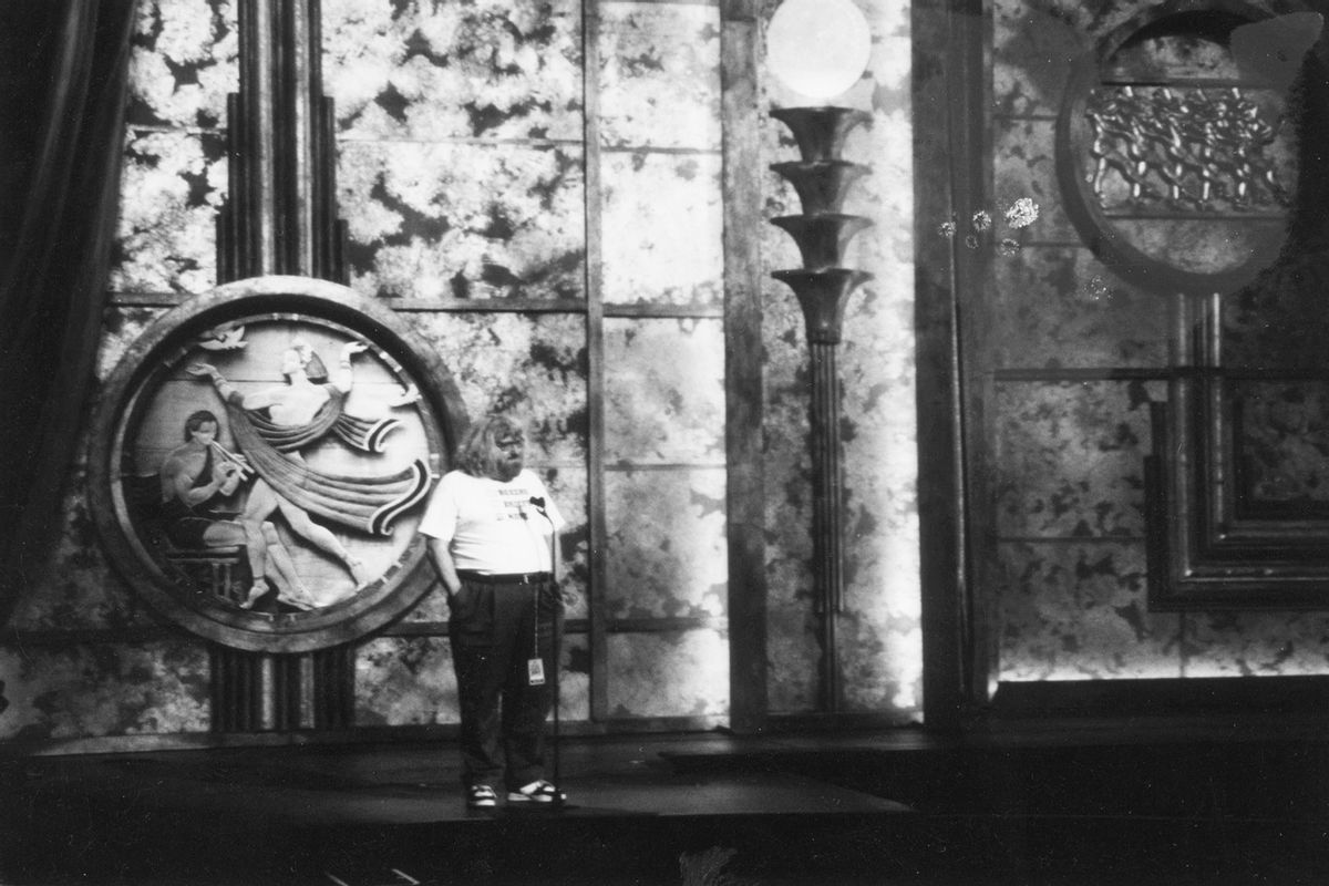 Onstage rehearsing at an awards show whose set I don’t recognize. Proof
that they are all a little bit alike (Courtesy of Bruce Vilanch)