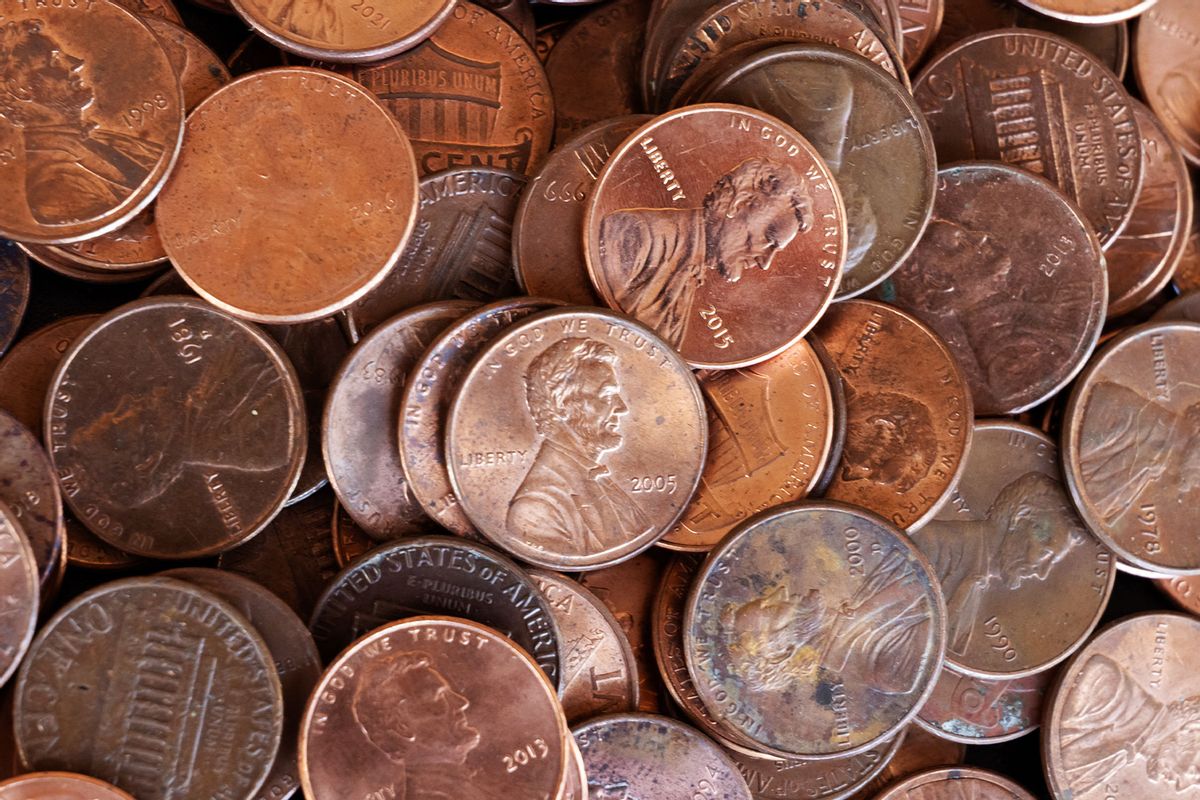 A pile of US pennies (SAUL LOEB/AFP via Getty Images)