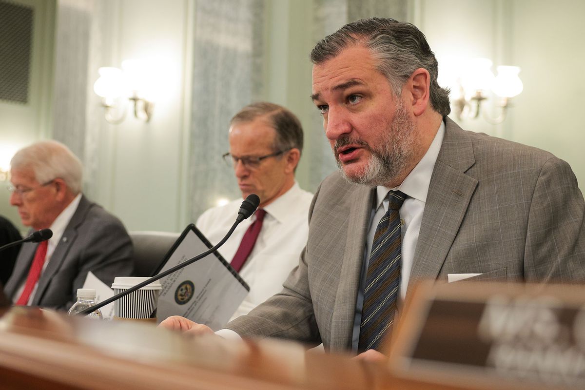 U.S. Sen Ted Cruz (R-TX), Chair of the Senate Commerce, Science, and Transportation Committee, presides over Howard Lutnick, U.S. President Donald Trump's nominee for Commerce Secretary, during his Senate Committee on Commerce, Science, and Transportation confirmation hearing in the Russell Senate Office Building on January 29, 2025 in Washington, DC. (Kayla Bartkowski/Getty Images)