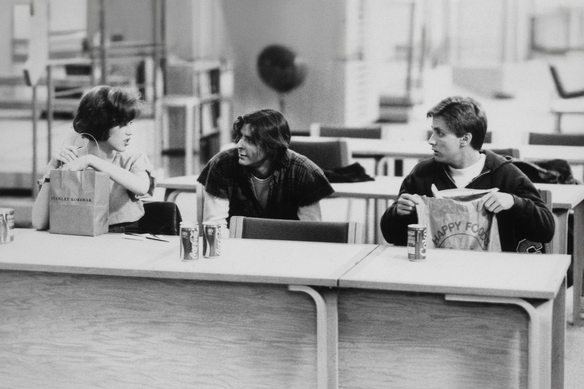 Ringwald, Judd Nelson and Emilio Estevez, on-set of the film "The Breakfast Club", 1984. (Universal History Archive/Universal Images Group via Getty Images)