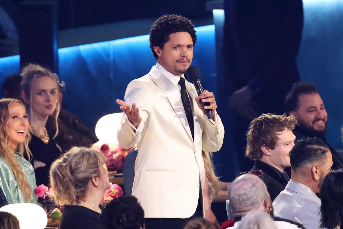 Trevor Noah speaks during the 67th GRAMMY Awards at Crypto.com Arena on February 02, 2025 in Los Angeles, California.  (Amy Sussman/Getty Images)