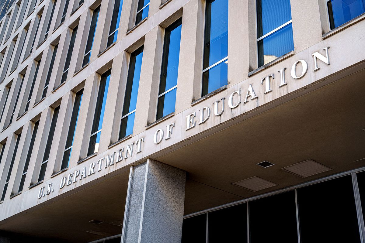 Entrance of the U.S. Department of Education headquarters building on January 29, 2025, in Washington, DC. (J. David Ake/Getty Images)