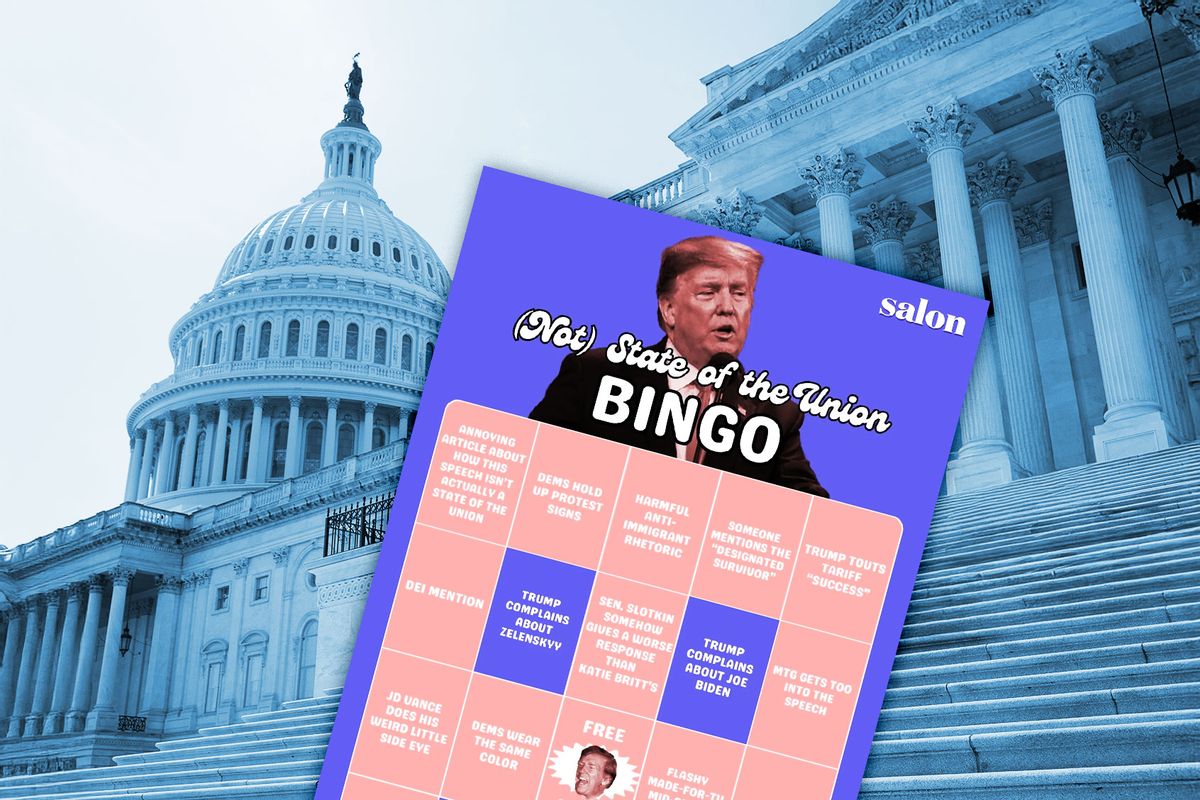 2025 (Not) State Of The Union Bingo (Photo illustration by Salon/Getty Images)