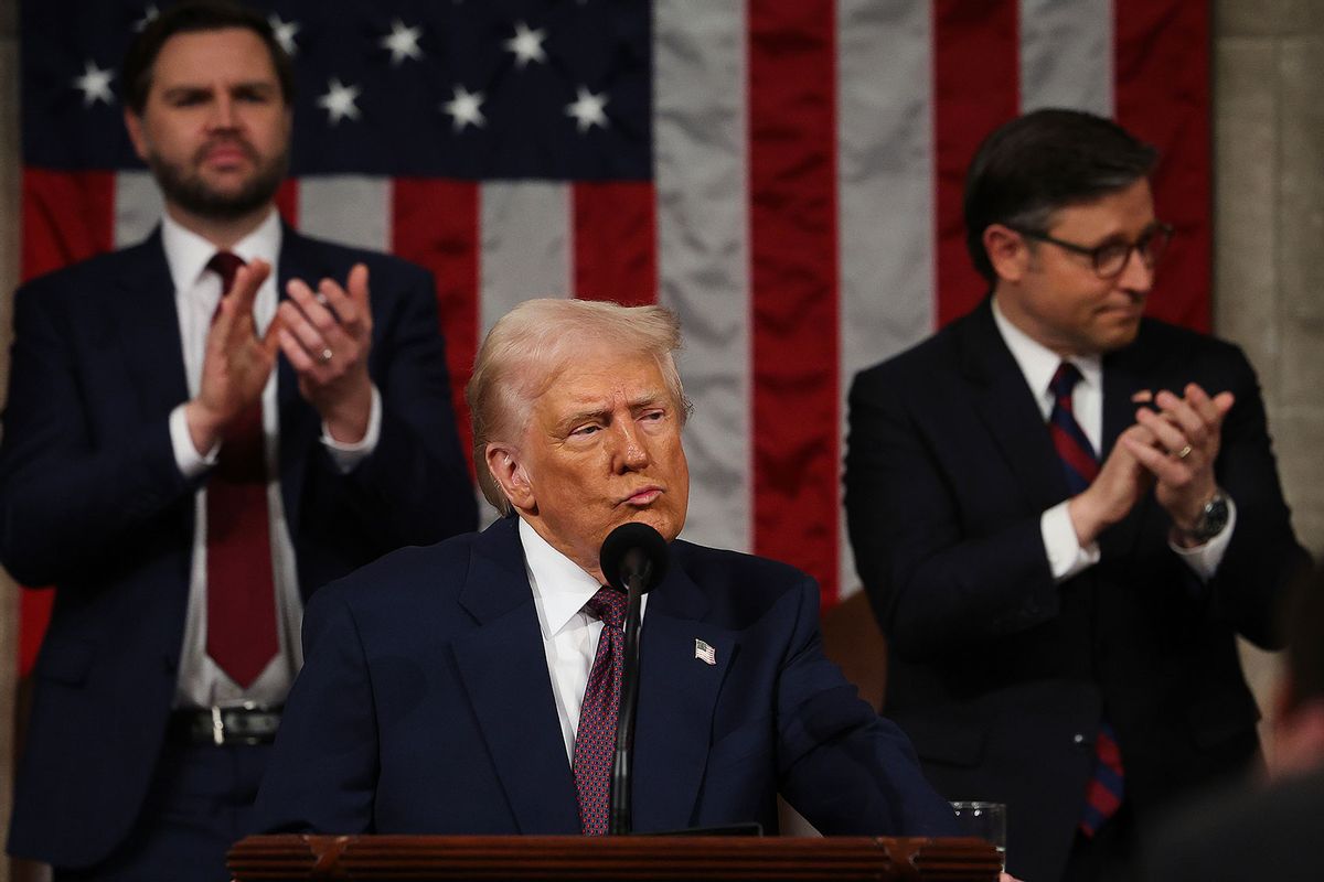 U.S. President Donald Trump addresses a joint session of Congress at the U.S. Capitol on March 04, 2025 in Washington, DC. (Win McNamee/Getty Images)